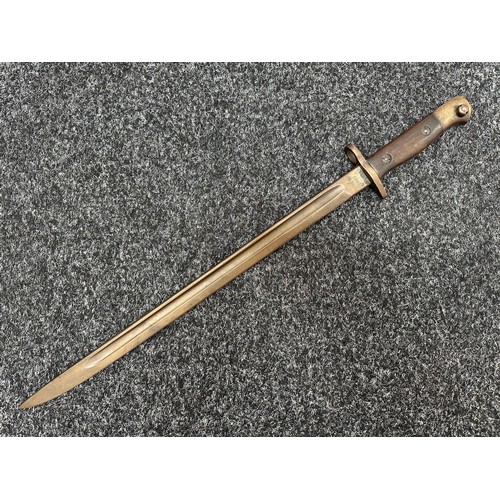 2202 - WW1 British 1907 Pattern Bayonet with single edged fullered blade 432mm in length, maker marked 