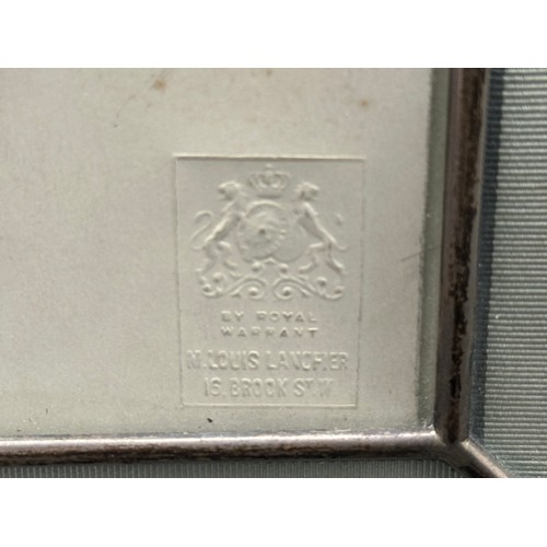 2205 - WW1 British Royal Flying Corp Hallmarked Silver Desk Photo Frame with Gilt RFC Wings, complete with ... 