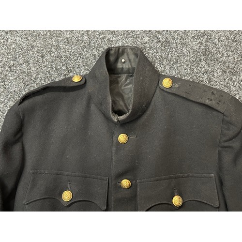 2209 - British Officers Blue Dress Uniform with buttons for York & Lancaster Regiment. No rank pips or coll... 