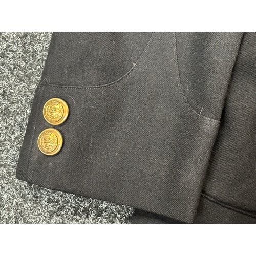 2209 - British Officers Blue Dress Uniform with buttons for York & Lancaster Regiment. No rank pips or coll... 