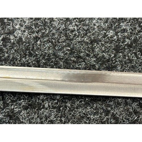 2210 - Finnish M28 Civil Guard Bayonet with single edged fullered blade 300mm in length, maker marked 