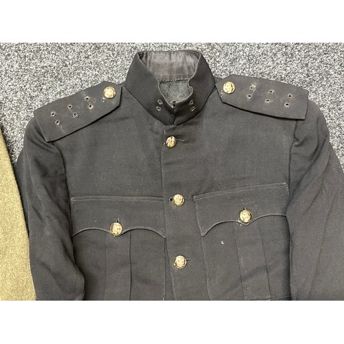 2217 - WW2 British Army Officers Lightweight Tailored Battledress Blouse with original light blue backed ra... 