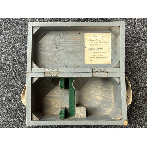 2226 - WW2 British RAF Air Ministry Astro Compass MKII Ref 6A/1174 O. Complete in original box of issue wit... 