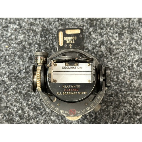 2226 - WW2 British RAF Air Ministry Astro Compass MKII Ref 6A/1174 O. Complete in original box of issue wit... 