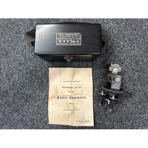 2227 - WW2 American US Army Air Force Astro Compass MKII. MFR's Part No.94 Contract No. W-535 AC 24194. Mad... 