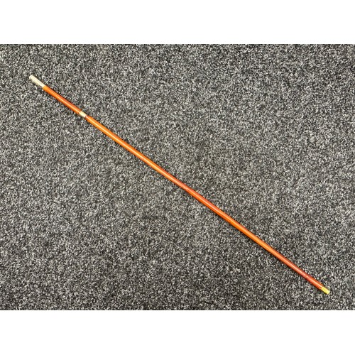 2234 - Pair of Swagger Sticks: One for the Kenyan Prison Service with Kings Crown badge, Bamboo cane 850mm ... 