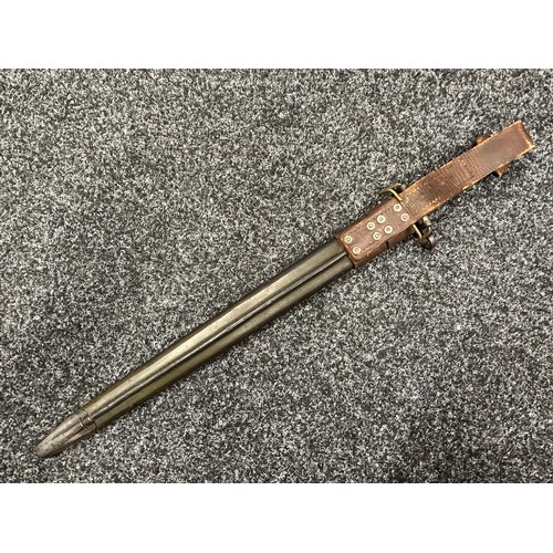 2235 - WW2 British Home Guard Issue US Contract P13 Bayonet with single edged fullered blade 430mm in lengt... 