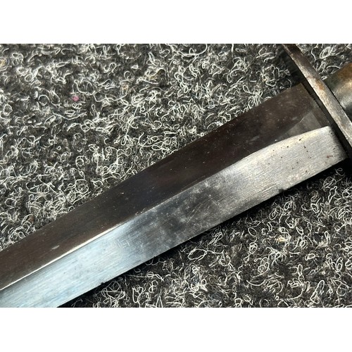 2242 - WW2 British Third Pattern Fairbairn-Sykes Fighting Knife double edged blade 167mm in length. No mark... 