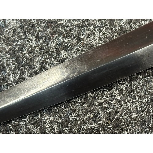 2242 - WW2 British Third Pattern Fairbairn-Sykes Fighting Knife double edged blade 167mm in length. No mark... 