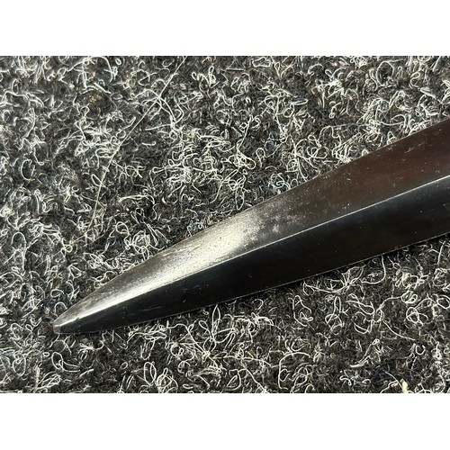 2242 - WW2 British Third Pattern Fairbairn-Sykes Fighting Knife double edged blade 167mm in length. No mark... 