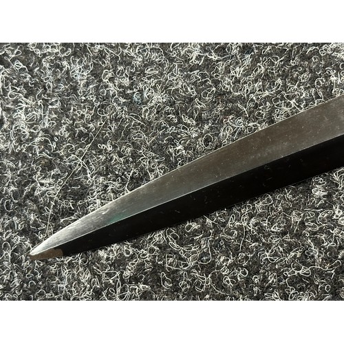 2242 - WW2 British Third Pattern Fairbairn-Sykes Fighting Knife double edged blade 167mm in length. No mark... 