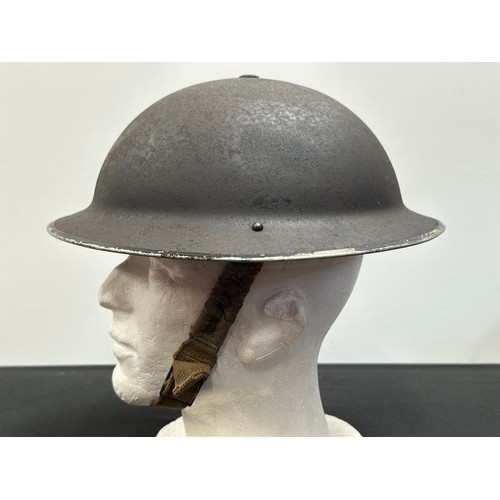 2247 - WW2 British Home Front ARP Wardens Steel Helmet. Complete with size 6 3/4 liner which is maker marke... 