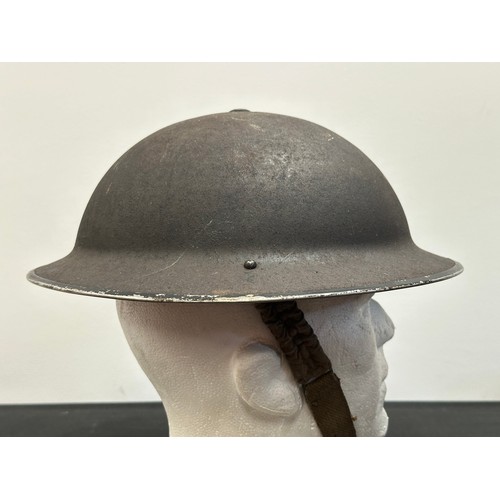 2247 - WW2 British Home Front ARP Wardens Steel Helmet. Complete with size 6 3/4 liner which is maker marke... 