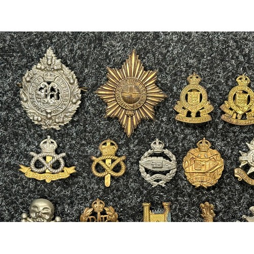 2249 - WW2 British Cap badges to include: South Staffs, Staffordshire Yeomanry, Notts & Derbys, RTR, Tank C... 