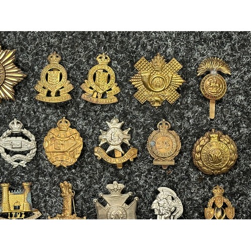 2249 - WW2 British Cap badges to include: South Staffs, Staffordshire Yeomanry, Notts & Derbys, RTR, Tank C... 