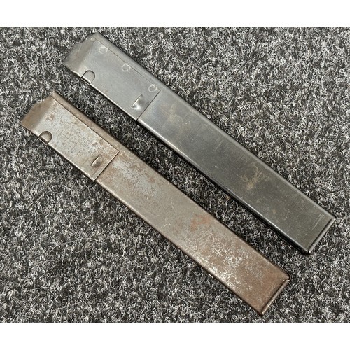 2255 - WW2 British Sten Gun 30 round magazines. Original blued finish. Working order. (2) NOTE: UK Bidders ... 