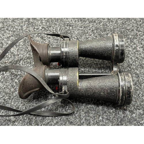 2264 - WW2 British RAF issue Binoculars x 5 Bino Prism MK IV, serial number 1982, 6E/383 B. Complete with n... 