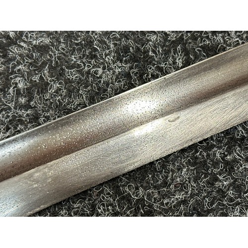 2268 - WW1 Imperial German Mauser 95/05 Butcher Bayonet with fullered single edged blade 362mm in length ma... 