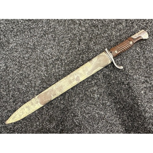 2268 - WW1 Imperial German Mauser 95/05 Butcher Bayonet with fullered single edged blade 362mm in length ma... 