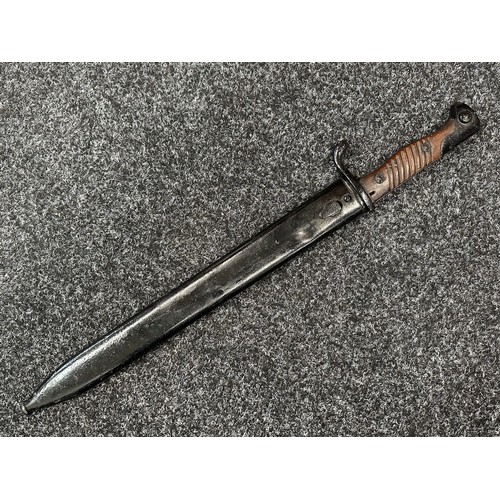 2269 - WW1 Imperial German Mauser 95/05 Butcher Bayonet with fullered single edged blade 367mm in length. S... 