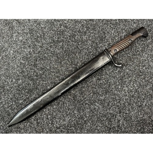 2269 - WW1 Imperial German Mauser 95/05 Butcher Bayonet with fullered single edged blade 367mm in length. S... 