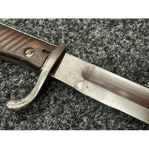 2270 - WW1 Imperial German Mauser 95/05 Butcher Bayonet with single edged fullered blade 368mm in length, m... 