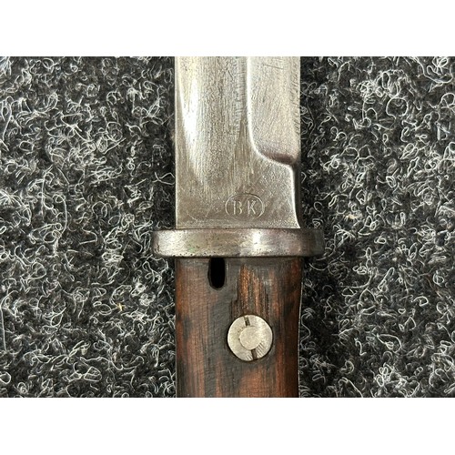 2271 - WW1 Imperial German Mauser S14 Aushilfs-Seitengewehr Ersatz Bayonet. Single edged fullered blade 306... 