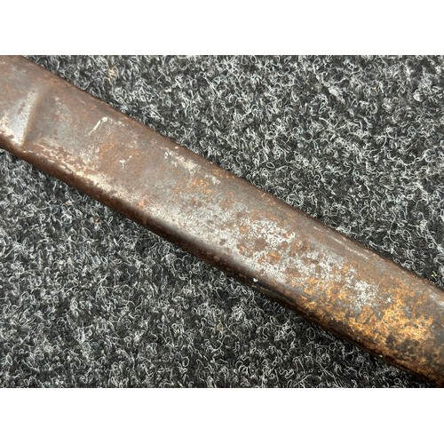 2274 - WW1 Imperial German Army Butcher Bayonet with single edged fullered blade 368mm in length, maker mar... 