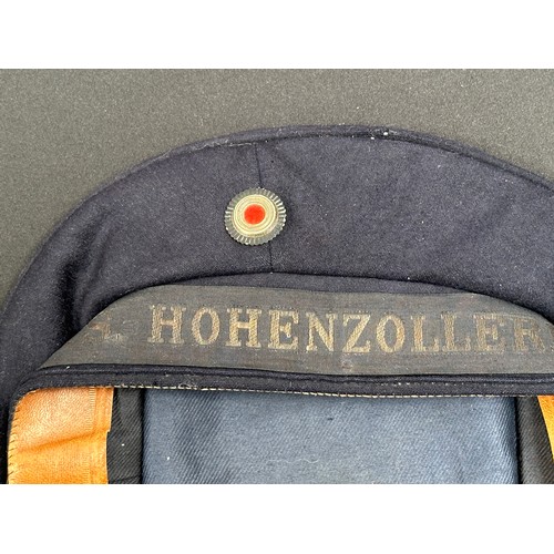 2288 - WW1 Imperial German Navy Ratings Cap for SMS Hohenzollern, the German Royal Yacht. Gilt wire machine... 