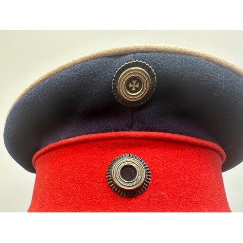 2289 - WW1 Imperial German Army Reservists Cap with both cockades. Lining has remains of paper lael with or... 