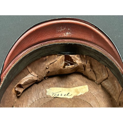 2289 - WW1 Imperial German Army Reservists Cap with both cockades. Lining has remains of paper lael with or... 