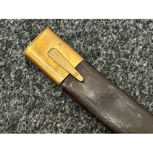 2293 - Imperial German M1871 pattern walking out dress sidearm with single edged blade 35mm in width, 505mm... 