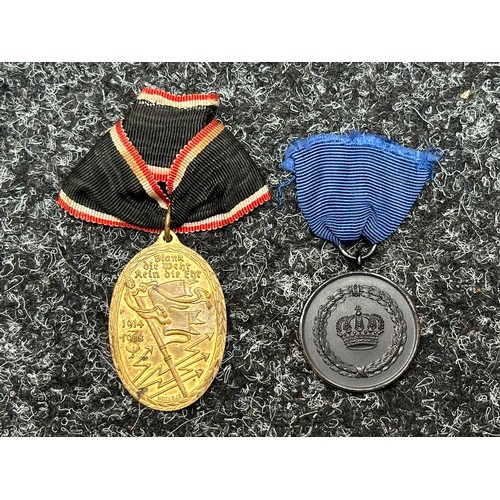 2295 - WW1 Imperial German Wurttemberg Military Long Service Medal III. Class for 9 Years. Complete with a ... 