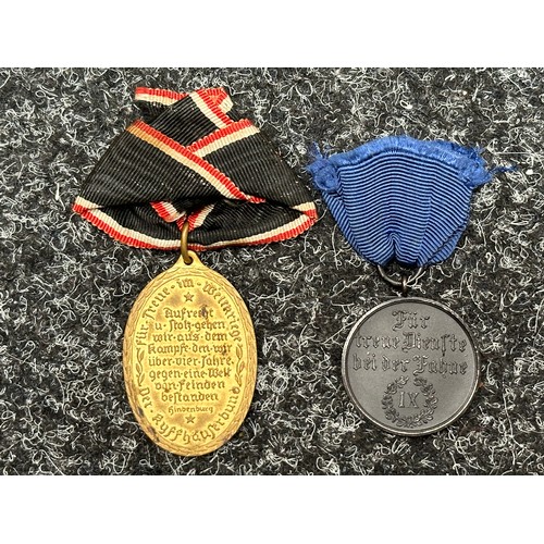 2295 - WW1 Imperial German Wurttemberg Military Long Service Medal III. Class for 9 Years. Complete with a ... 