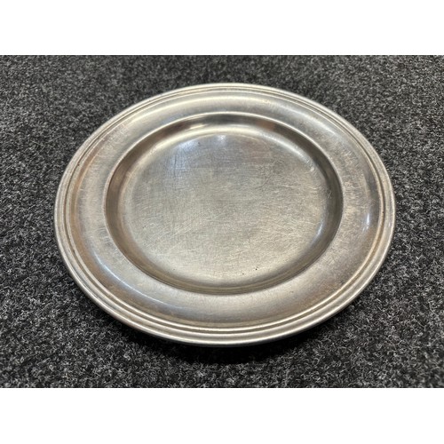 2300 - WW2 Third Reich Heer Offizierheim Bergen Stainless Steel Alloy Serving Plate. 295mm in diameter. Mak... 