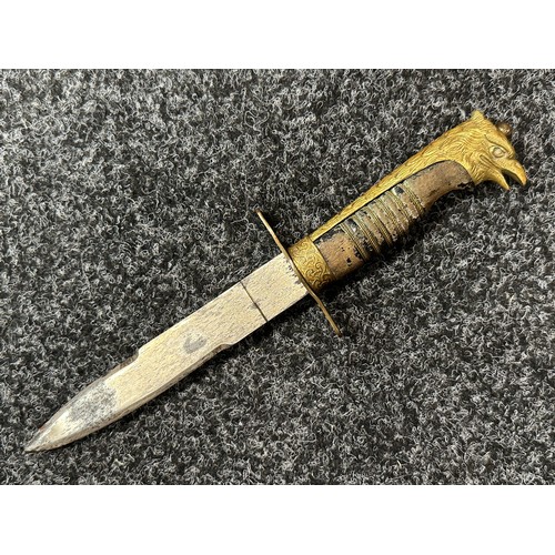 2304 - WW2 Italian Fascist Youth GIL Gioventù Italiana del Littorio Dagger with double edged plated blade 1... 