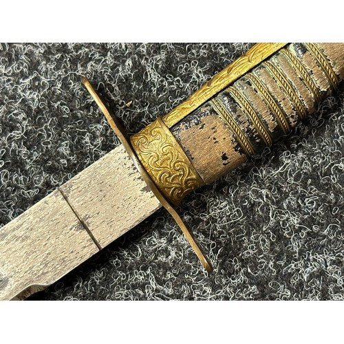 2304 - WW2 Italian Fascist Youth GIL Gioventù Italiana del Littorio Dagger with double edged plated blade 1... 