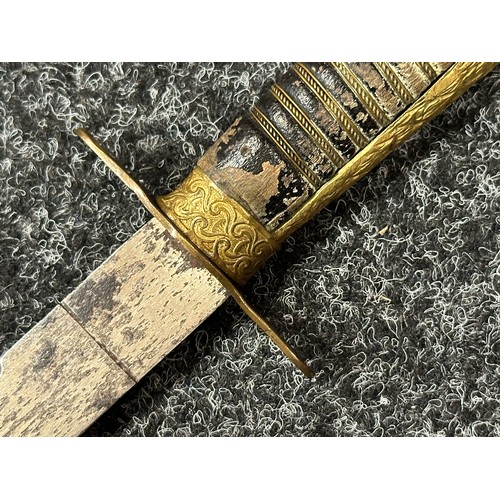 2304 - WW2 Italian Fascist Youth GIL Gioventù Italiana del Littorio Dagger with double edged plated blade 1... 