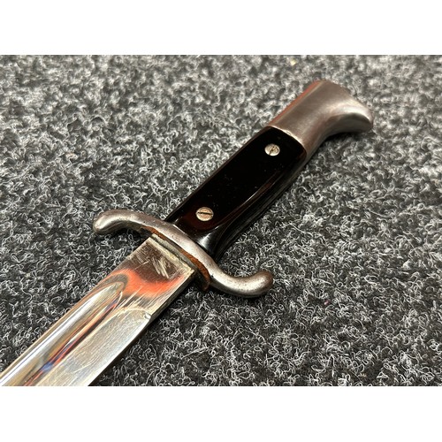 2305 - WW2 Third Reich Feurwehr Dress Bayonet with fullered single edged blade 249mm in length, retailer ma... 