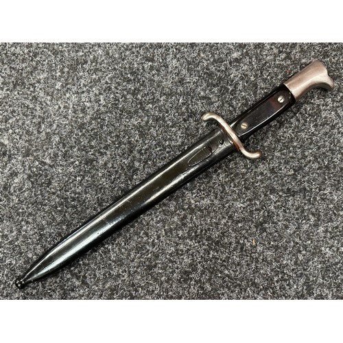 2305 - WW2 Third Reich Feurwehr Dress Bayonet with fullered single edged blade 249mm in length, retailer ma... 