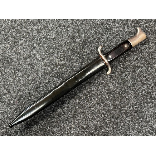 2305 - WW2 Third Reich Feurwehr Dress Bayonet with fullered single edged blade 249mm in length, retailer ma... 