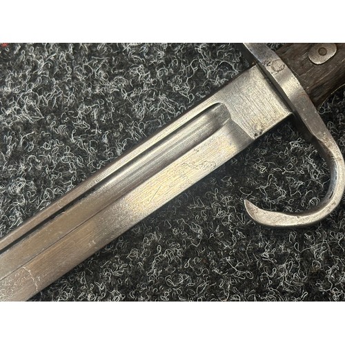 2306 - WW2 Imperial Japanese Type 30 Arisaka Bayonet with fullered single edged blade 393mm in length, make... 