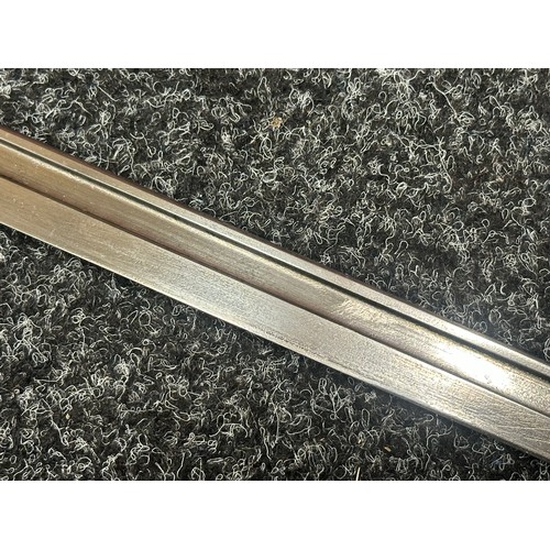 2306 - WW2 Imperial Japanese Type 30 Arisaka Bayonet with fullered single edged blade 393mm in length, make... 