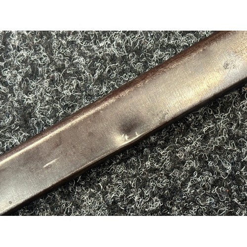 2306 - WW2 Imperial Japanese Type 30 Arisaka Bayonet with fullered single edged blade 393mm in length, make... 