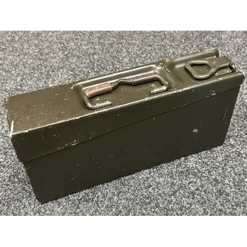 2310 - WW2 Third Reich Patronenkasten 34 MG34 Alloy Ammo Tin, maker marked 