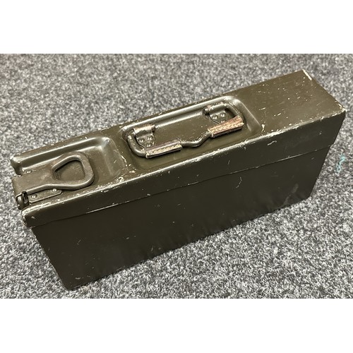 2310 - WW2 Third Reich Patronenkasten 34 MG34 Alloy Ammo Tin, maker marked 