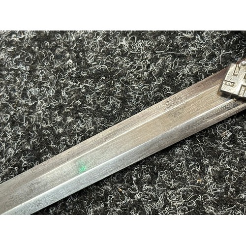 2319 - WW2 Third Reich 2nd Pattern Luftwaffe Dagger with double edged blade 252mm in length maker marked 