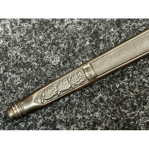 2319 - WW2 Third Reich 2nd Pattern Luftwaffe Dagger with double edged blade 252mm in length maker marked 