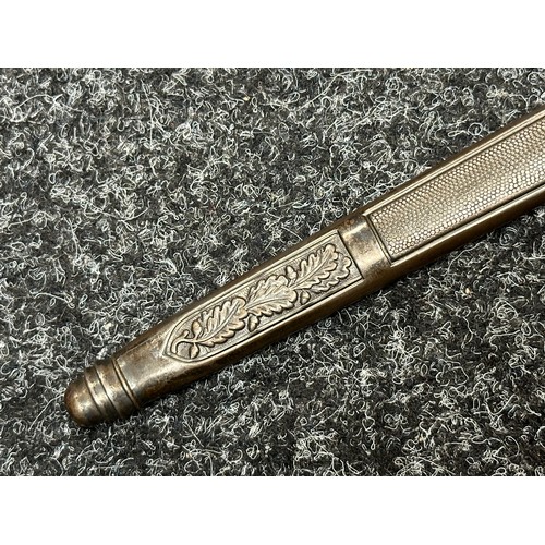 2319 - WW2 Third Reich 2nd Pattern Luftwaffe Dagger with double edged blade 252mm in length maker marked 