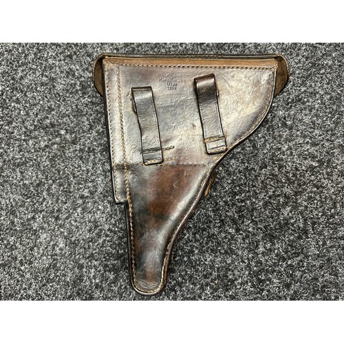 2323 - WW2 Third Reich Pistole 08 Luger Holster. Maker marked and dated 